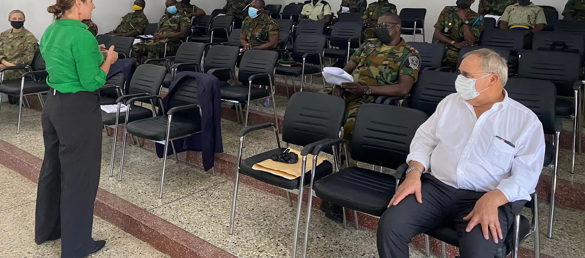 Sarah D'Amico facilitating security-sector training in Ghana