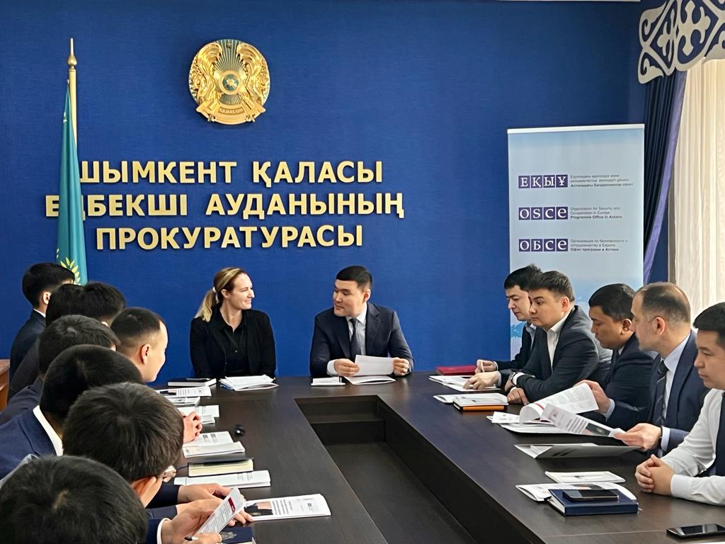 Sarah D'Amico participating in an OSCE governance meeting in Kazakhstan